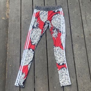 Pineapple Adidas 3 Striple Leggings